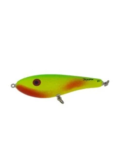 Aad Dam 'Toppie' (55 Gram - 11,5 Cm) -Spro Winkel Aad Dam Toppie Groen Geel Glitter scaled 1
